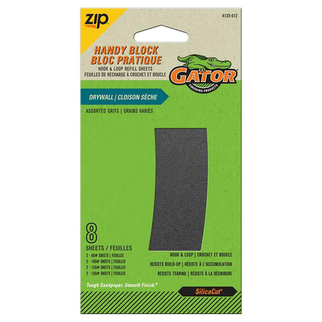 Rust-Oleum Gator Zip 2-5/8-in x 5-in Hook and Loop Drywall Sanding Sheet Kit - 8-Pack