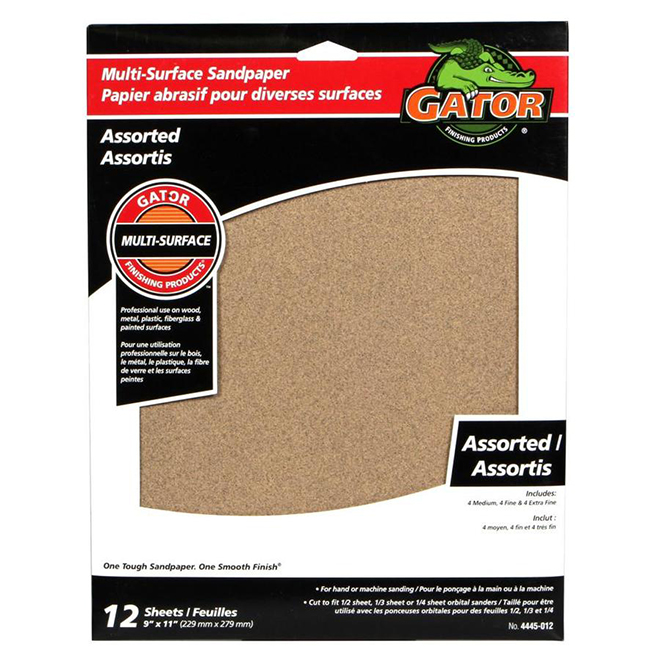 Rust-Oleum Gator Multi-Surface Sanding Sheets - 12-Pack