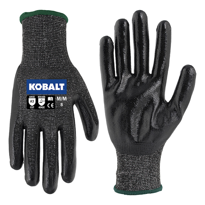 Gants pour homme en PEHP Kobalt, enduits de nitrile, moyen