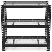 OEM Heavy-Duty Shelving Unit in Black Steel and 3 Wire Shelves - 24 x 48 x 47-in