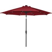 Solar Light Umbrella - 8.8' - Red