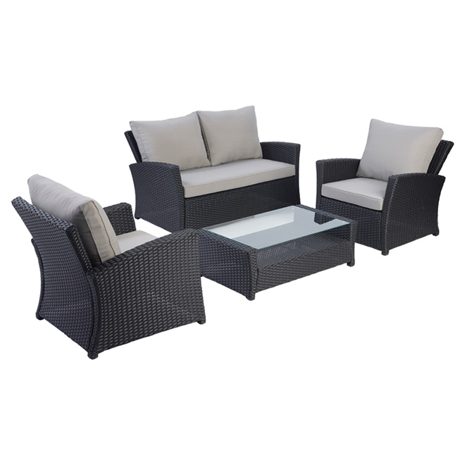 Patio Seating Set Piedmont Grey 4 Places 11325 3 Rona Patio Seating Set Piedmont Grey 4 Places