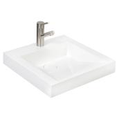 Sink - Front Sloped Vessel Lavatory - White Cultured Marble