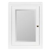 Foremost Everton 22-in White Wall Cabinet with Mirror