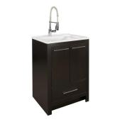 Foremost Hamburg 25-in Espresso Vanity with Acrylic Top and Sink