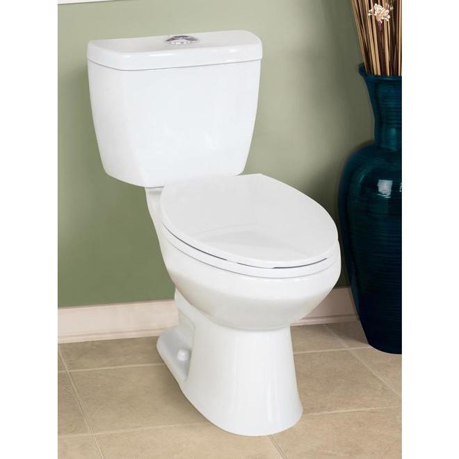 Project Source Evalin 2-Piece White Dual Flush Toilet of 4.8 L and 6 L