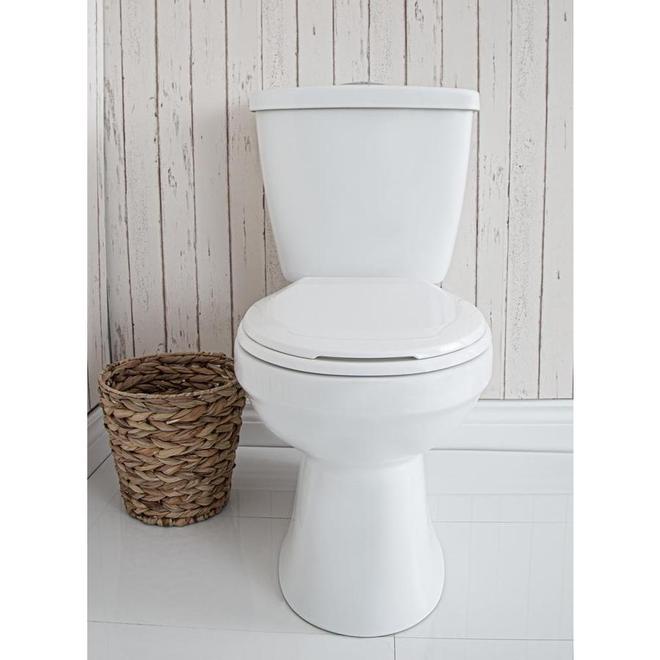 Project Source 2-Piece Toilet - Dual Flush - 4-L/6-L - White