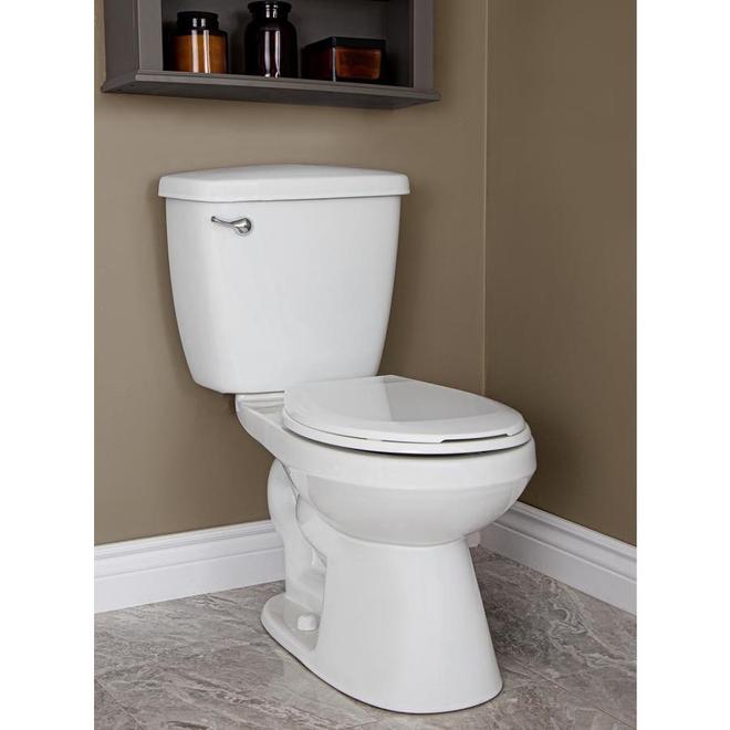 Project Source Toilet to Grab 2-Piece Toilet - Round Front - 6-L - White