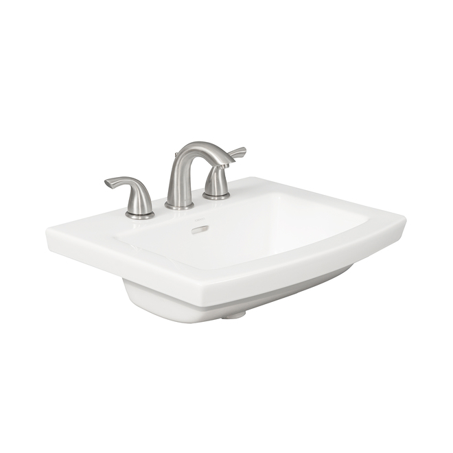 Project Source Cavallie Square Drop-in Sink - Porcelain