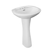 Project Source Pedestal Sink - Porcelain - 31.5-in - White