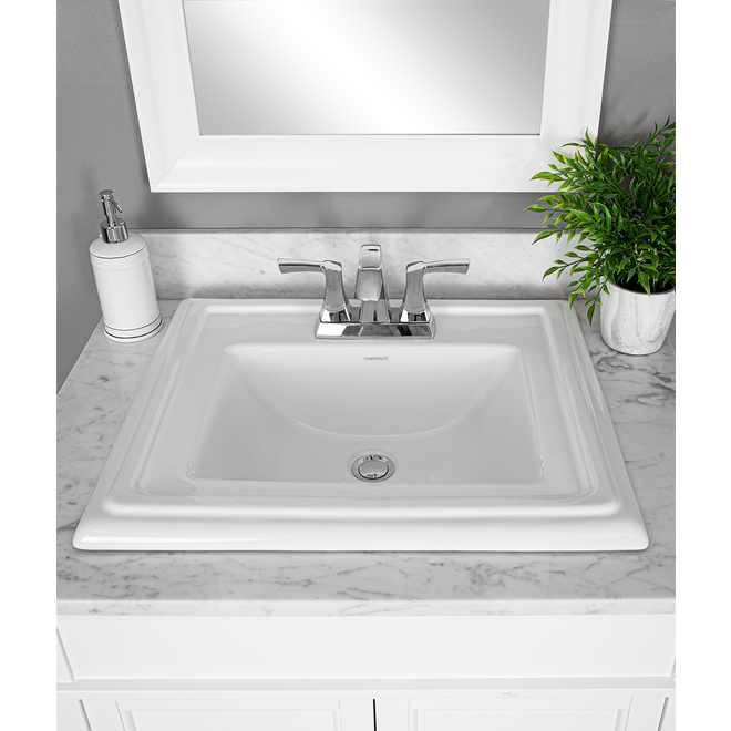 Project Source Castille Square Drop-in Sink - Vitreous China