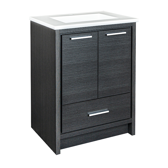 Foremost Claudine Vanity-Sink Combo - 25-in - Grey - 2-Door/1-Drawer