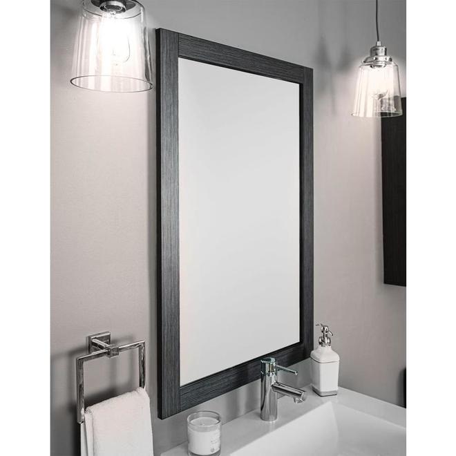 Foremost Claudine Rectangular Mirror - 24-in - Grey CLRGM2436 | RONA