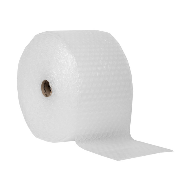 Basics Perforated Bubble Cushioning Wrap, Large, Clear, 5/16,  12-Inch x 100-Foot Long Roll