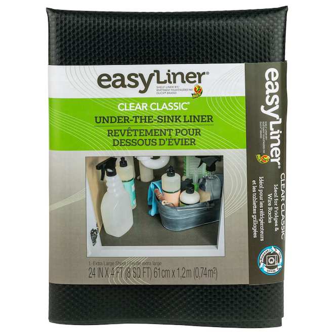 Easyliner Removable Non-Slip Black Shelf Liner - 24-in x 4-ft