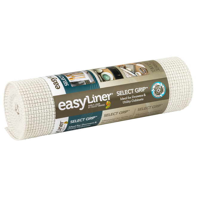 EasyLiner Select Grip Non-Slip White Shelf Liner, 12-in x 12-ft