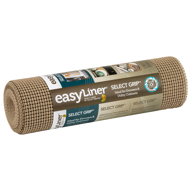 EasyLiner Select Grip Non-Slip Taupe Shelf Liner, 12-in x 12-ft