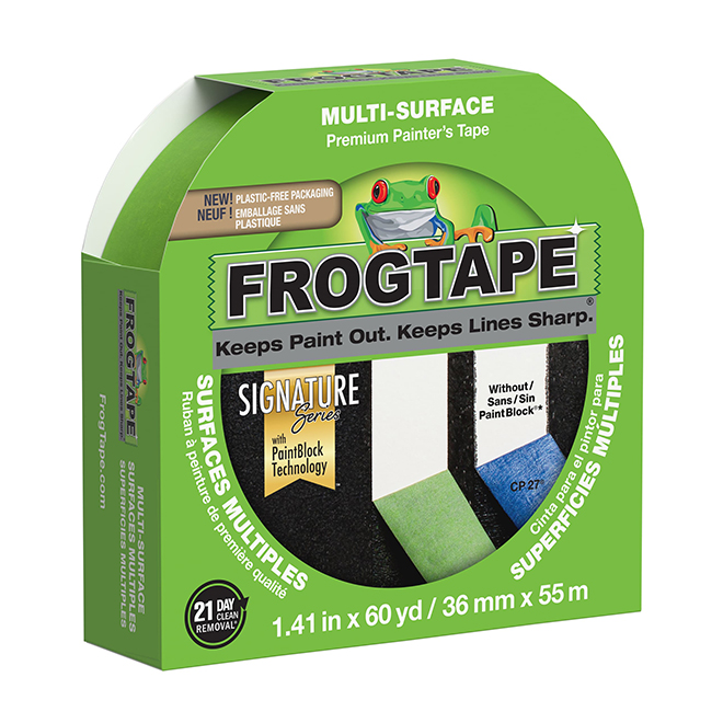 FROGTAPE Signature Series Painter's Tape Multi-Surface with Paintblock Technology 36 mm x 55 m - Green