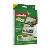 Chiffons de nettoyage tout usage Naturals de Vileda, blanc, paquet de 2