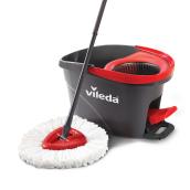 Vileda EasyWring Grey/Red Plastic Spin Mop and Bucket System