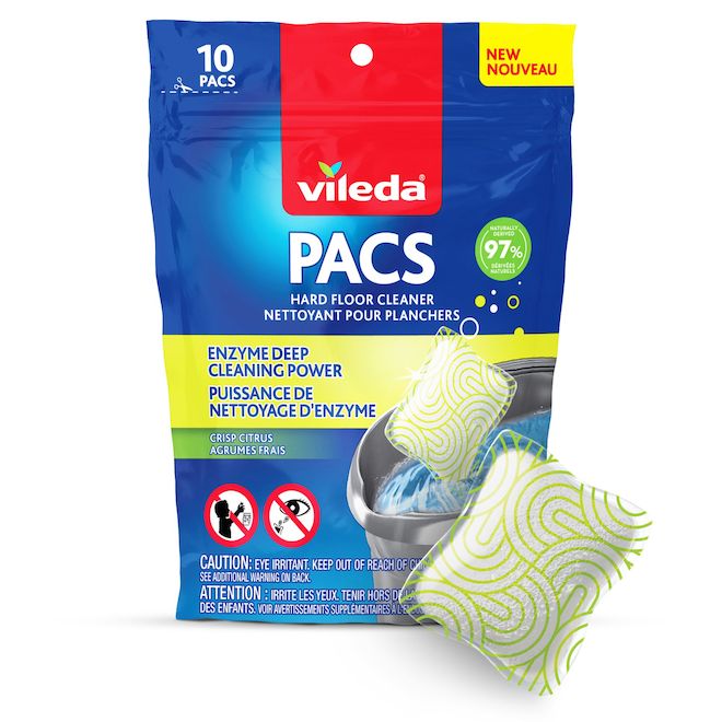 Image of Vileda | Pacs Citrus Hard Floor Cleaner - 10/pack | Rona