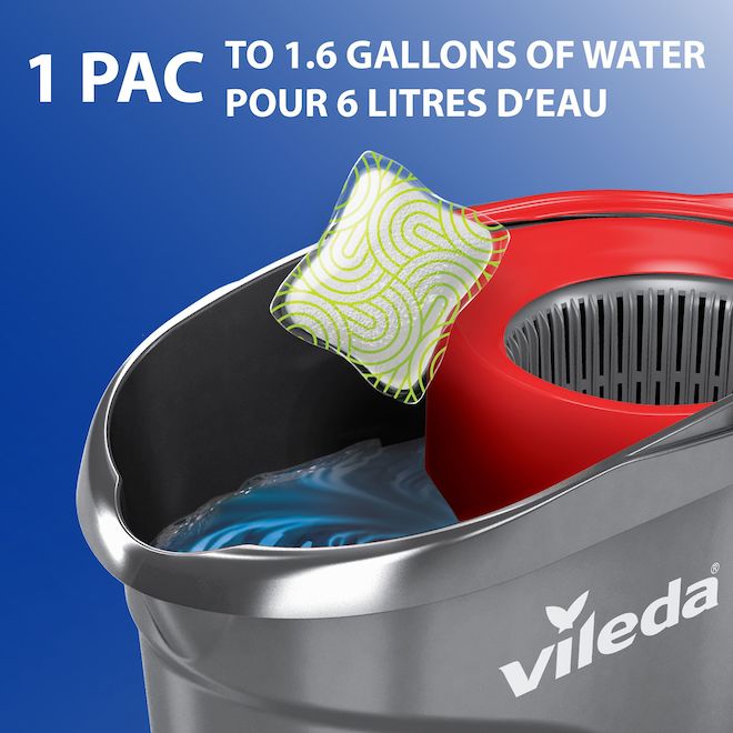 Vileda Pacs Citrus Hard Floor Cleaner - 10/Pack