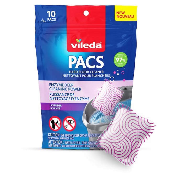 Image of Vileda | Pacs Lavender Hard Floor Cleaner - 10/pack | Rona