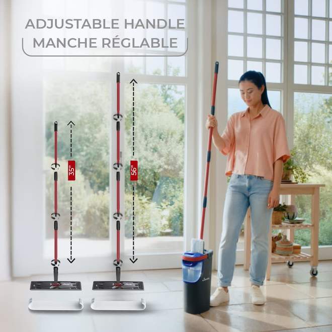 Système de vadrouille humide plane H2prO vileda avec seau