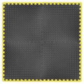 Tapis en mousse antifatigue, gris et jaune, paquet de 4
