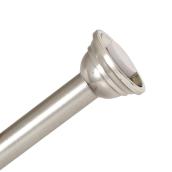 Style Selections 72-in Brushed Nickel Zinc Adjustable Shower Rod