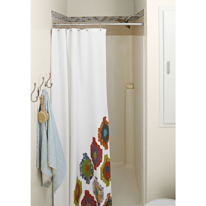 Style Selections 40-in Chrome Zinc Adjustable Shower Rod