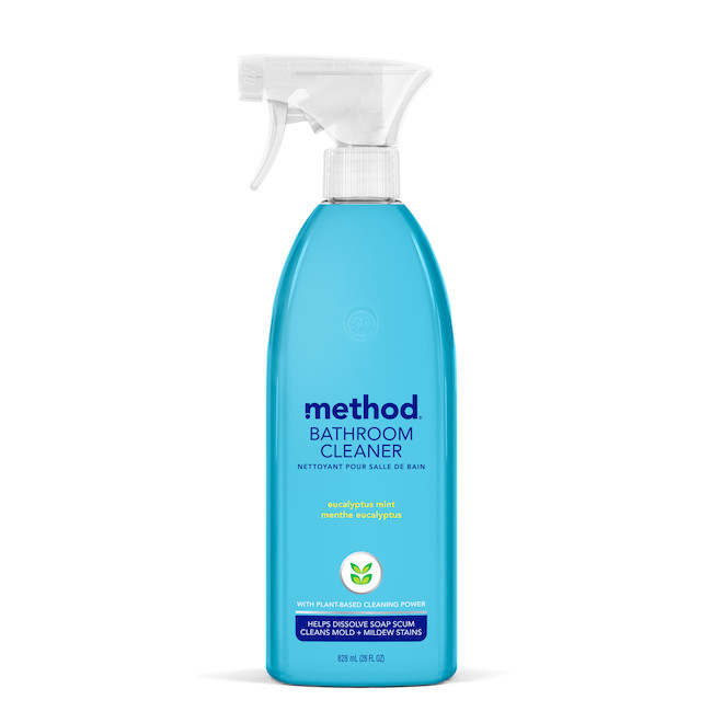 Nettoyant liquide pour salle de bain Method de 828 ml biodégradable, parfum eucalyptus menthe