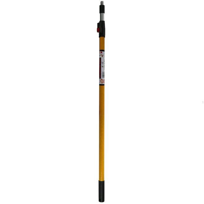 Bennett Auto-locking Extension Pole - Aluminum/Fibreglass - Yellow - 6-ft to 12-ft L