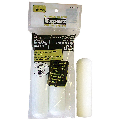 Rouleau Expert en caoutchouc mousse blanc 6 po / 150 mm paquet de 2