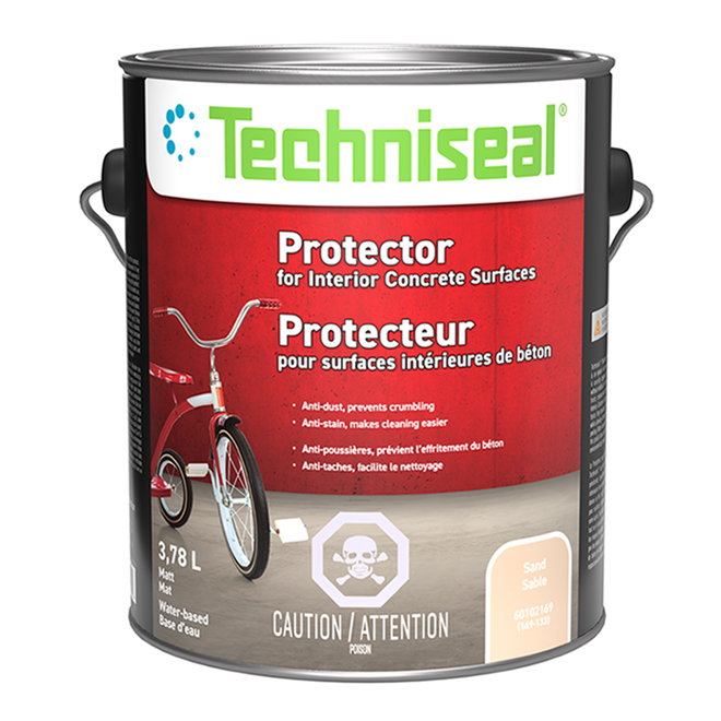 Techniseal Semi-Gloss Sand Finish Concrete Interior Surface Protector - 3.78-L