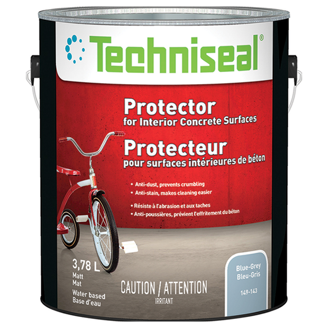 Techniseal Interior Concrete Surfaces Protector - Semi-Gloss - Blue Grey - 3.78-L