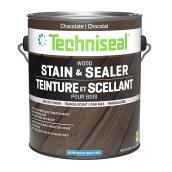 Techniseal Stain and Sealant in One Wood Protector - Chocolate - Matte - 3.78-L