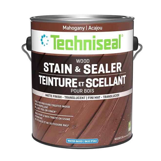 Techniseal Stain and Sealant in One Wood Protector - Mahogany - Matte - 3.78-L