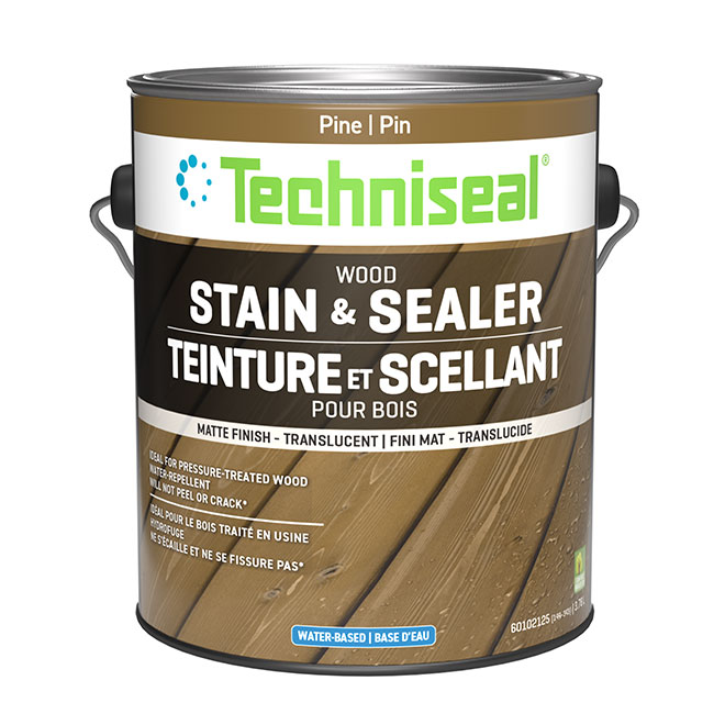 Teinture et scellant pour bois à base d'eau Techniseal, pin, mat, 3,78 L