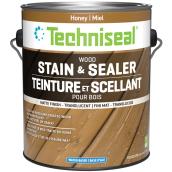 Techniseal Stain and Sealant in One Wood Protector - Honey - Matte - 3.78-L
