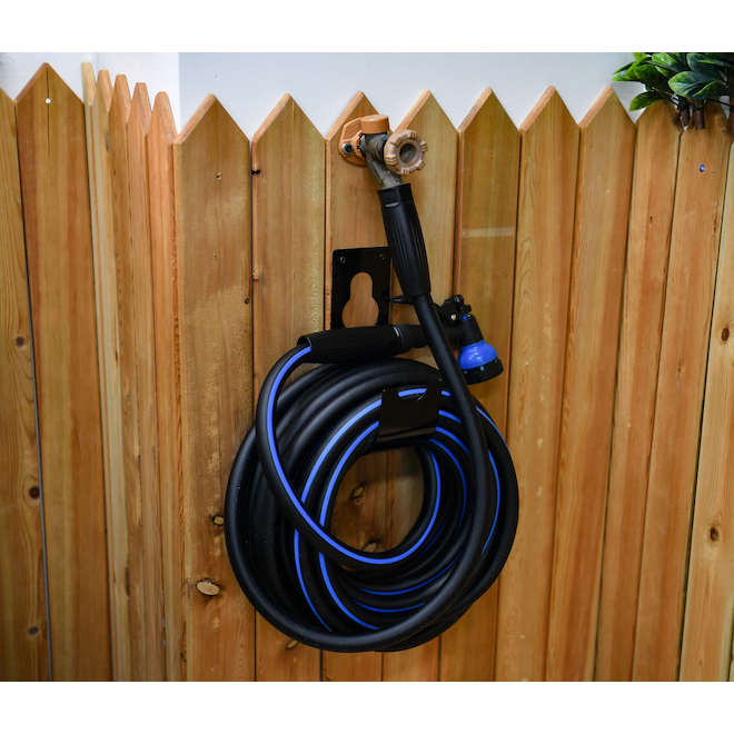 VALU+ 5/8-in Black Metal Wall Mount Hose Holder