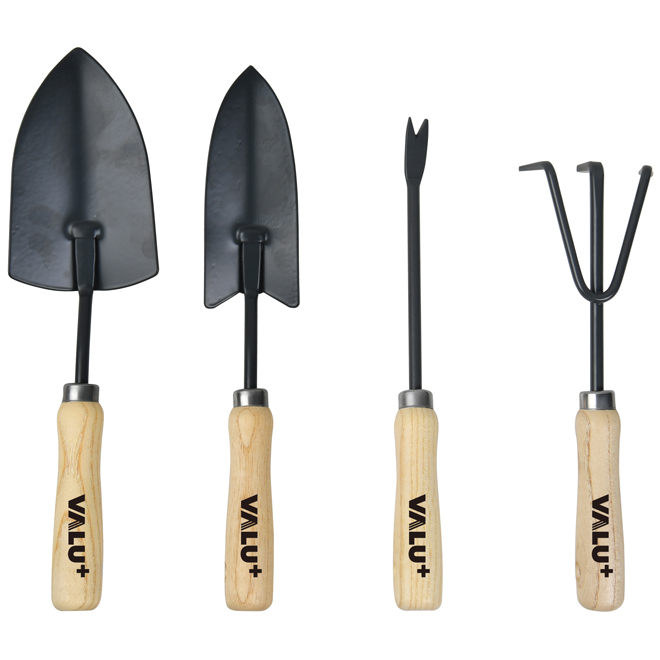 VALU+ 4-Piece Steel Garden Hand Tool Set
