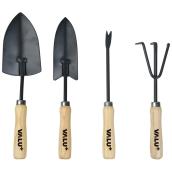 VALU+ 4-Piece Steel Garden Hand Tool Set