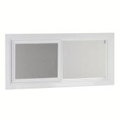 Fenêtre de cabanon coulissante Prestofen PVC blanc 2 1/2 po x 17 po x 35 po