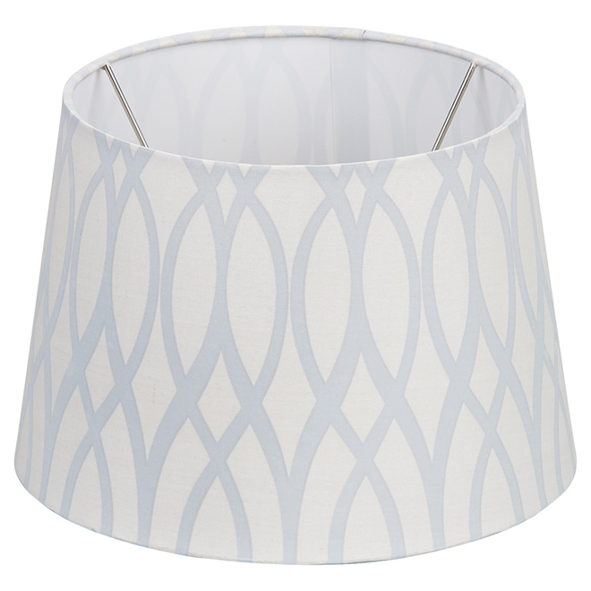 Catalina Trellis Linen Fabric Lamp Shade 10 Grey 19681 000