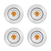Utilitech Gimbal Trim Recessed Lights - Remodel - Integrated LED - Fits Opening 3-in - White - 4-Pack
