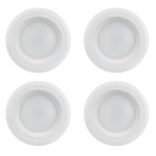 Set of 4 Recessed Lights with Baffle - LED - 4