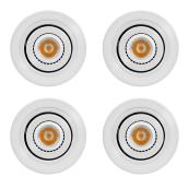 Utilitech Gimbal Trim Recessed Lights - Remodel - Standard - Fits Opening 3-in - White - 4-Pack