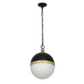 Luminaire de suspension Catalina, noir et or, 17"