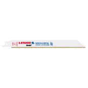 Lenox Reciprocating Saw Blades - Gold - Bi-Metal - 10 TPI - 8-in x 3/4-in - Medium Metal - 5 Per Pack
